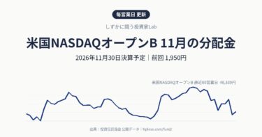 米国NASDAQオープンBの分配金はいつ・いくら？2026年11月決算（11月30日予定）｜前回1,950円・前年同月1,600円