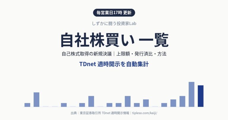 自社株買い 一覧